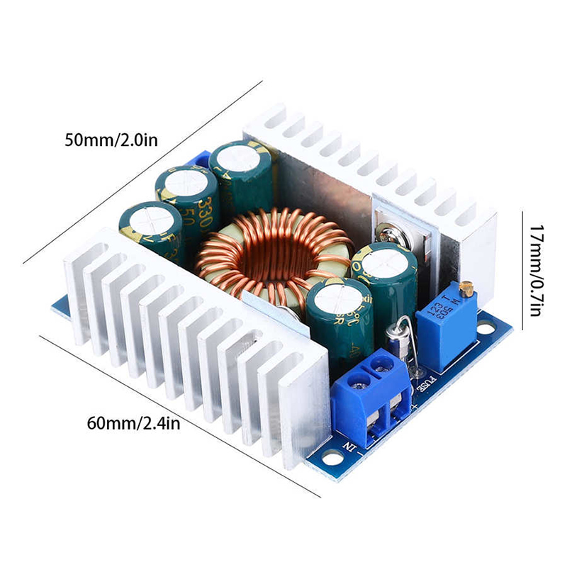 DC-DC 12A Adjustable High Power Low Ripple Step Down Buck Module 95% Efficient Vehicle Power Module