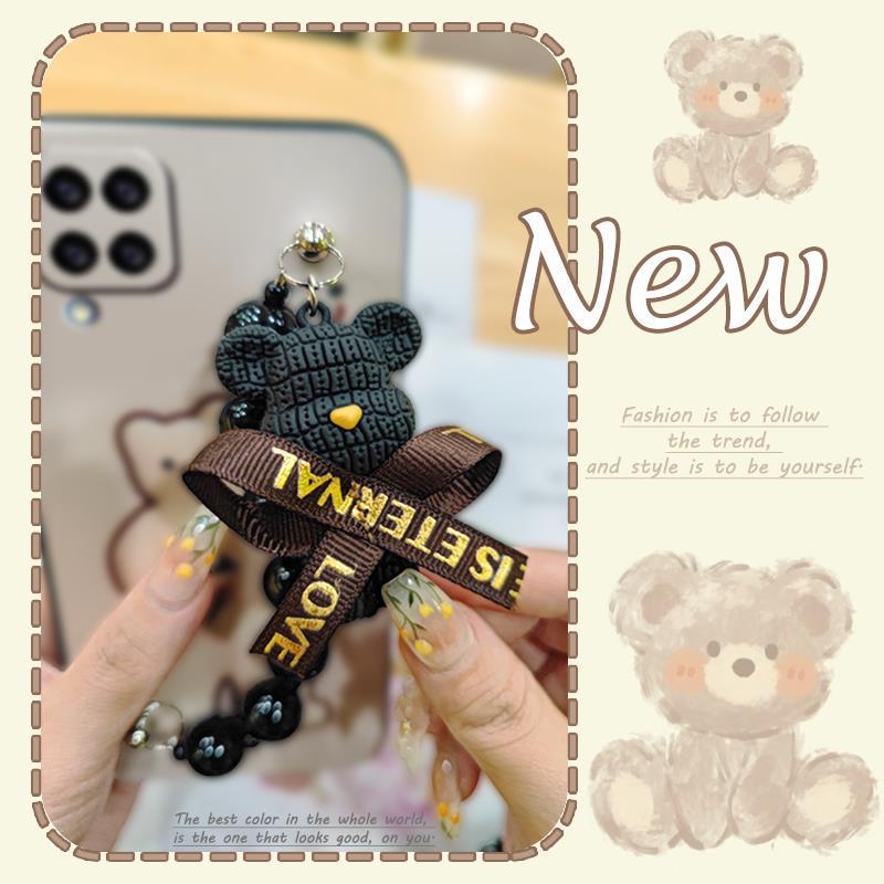 Black%20pearl%20pendant%20Back%20Cover%20Phone%20Case%20For%20Samsung%20Galaxy%20M12/F12/SM-M127F/F127G/M12FG/A12%204G%20Anti-knock%20Cartoon%20cute%20-%20Image%203