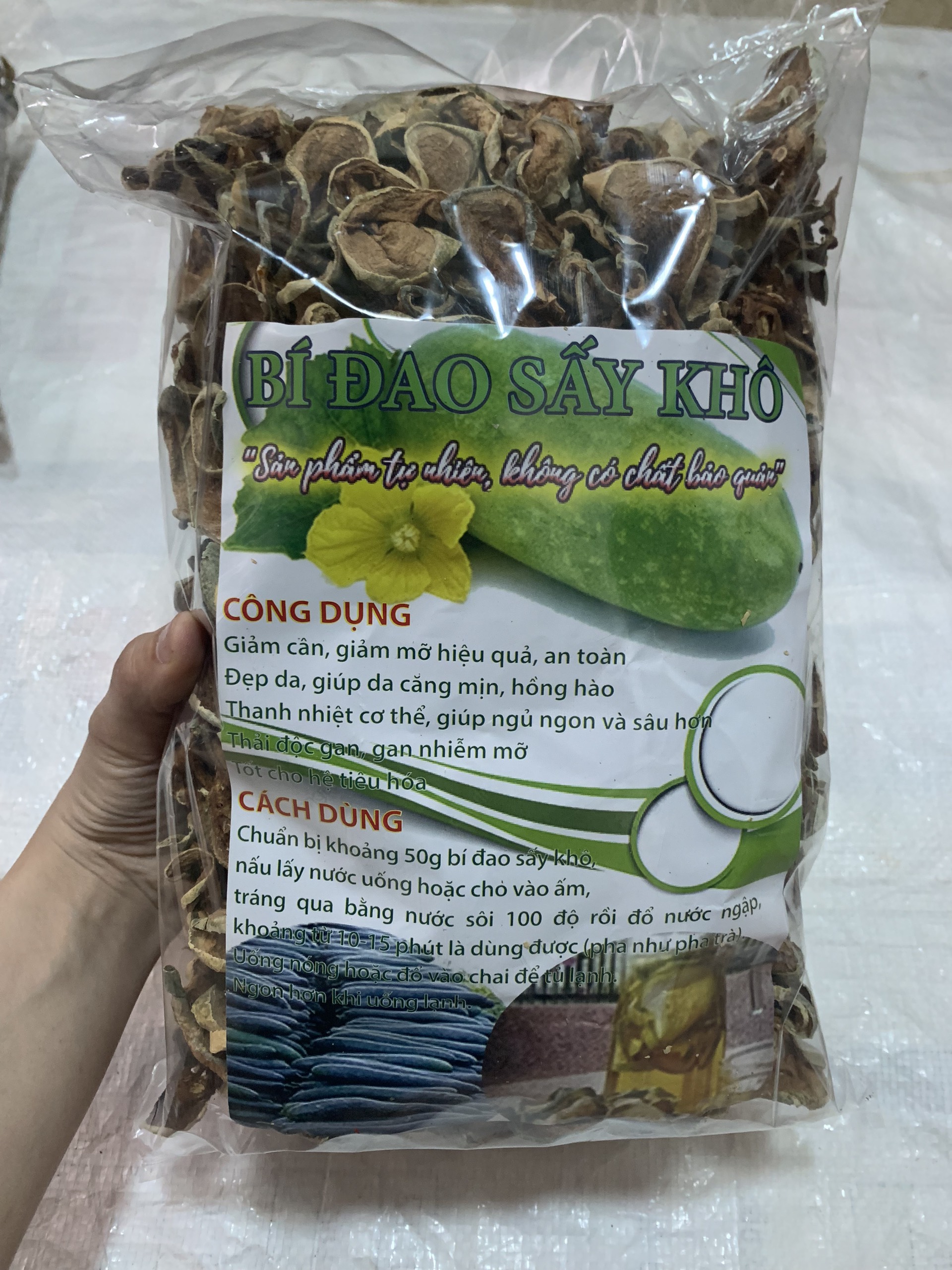 Bí đao sấy khô giảm cân (gói 1kg), trà bí đao giảm cân, giảm béo, đẹp da, thanh nhiệt cơ thể