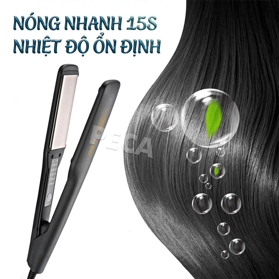 Máy duỗi tóc Kemei KM-2518 điều chỉnh 5 mức nhiệt phù hợp sử dụng cho mọi tình trạng tóc tấm...