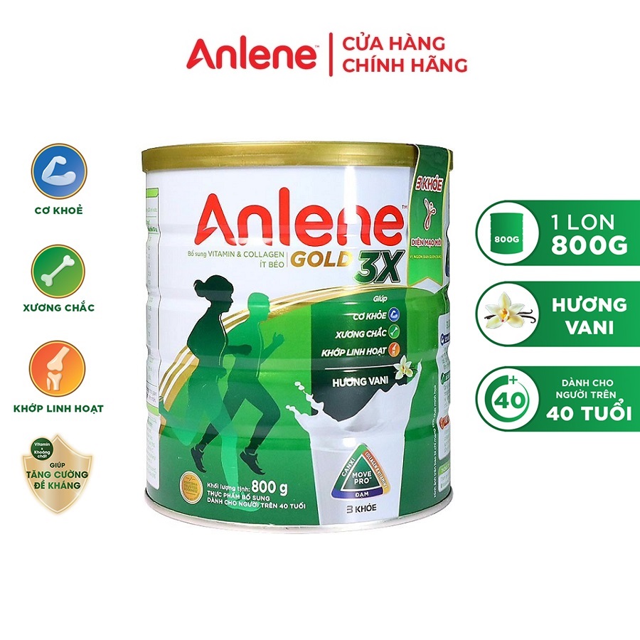 Sữa bột anlene gold 3x 800g