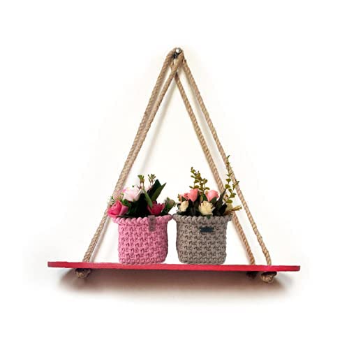 Colorful Hoop Rope Storage Rack Wall Hanging Shelf, Multi Color Floating Shelves for Wall, Decor Your ...