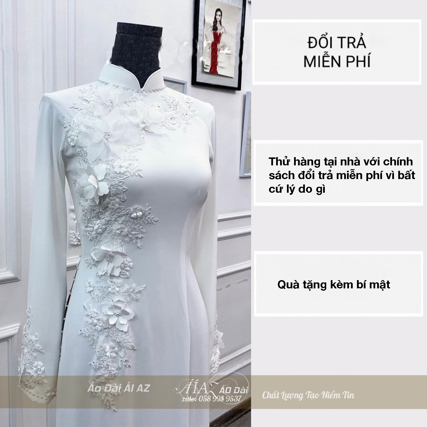 Áo Dài Cô Dâu Cưới Hỏi D5