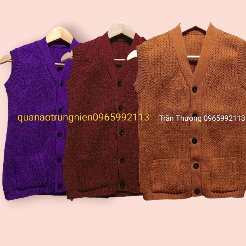 Áo Gile Len Dày Đẹp Cho Mẹ Cho Bà
