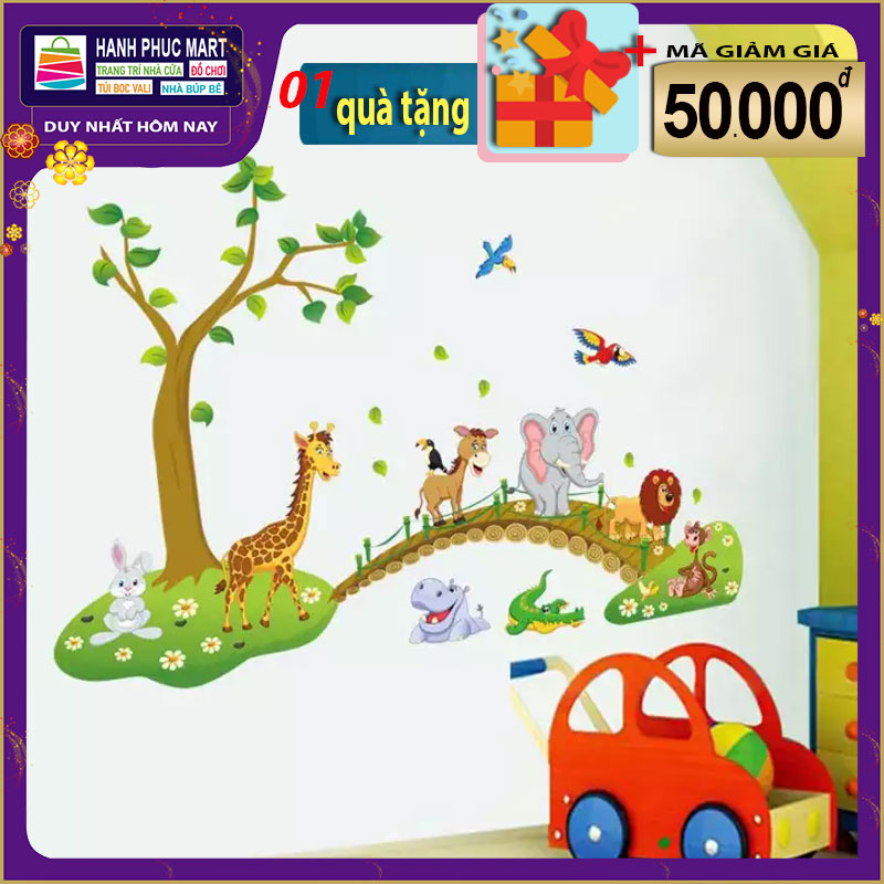 Decal dán tường Bé đi sở thú - HPMABC1041
