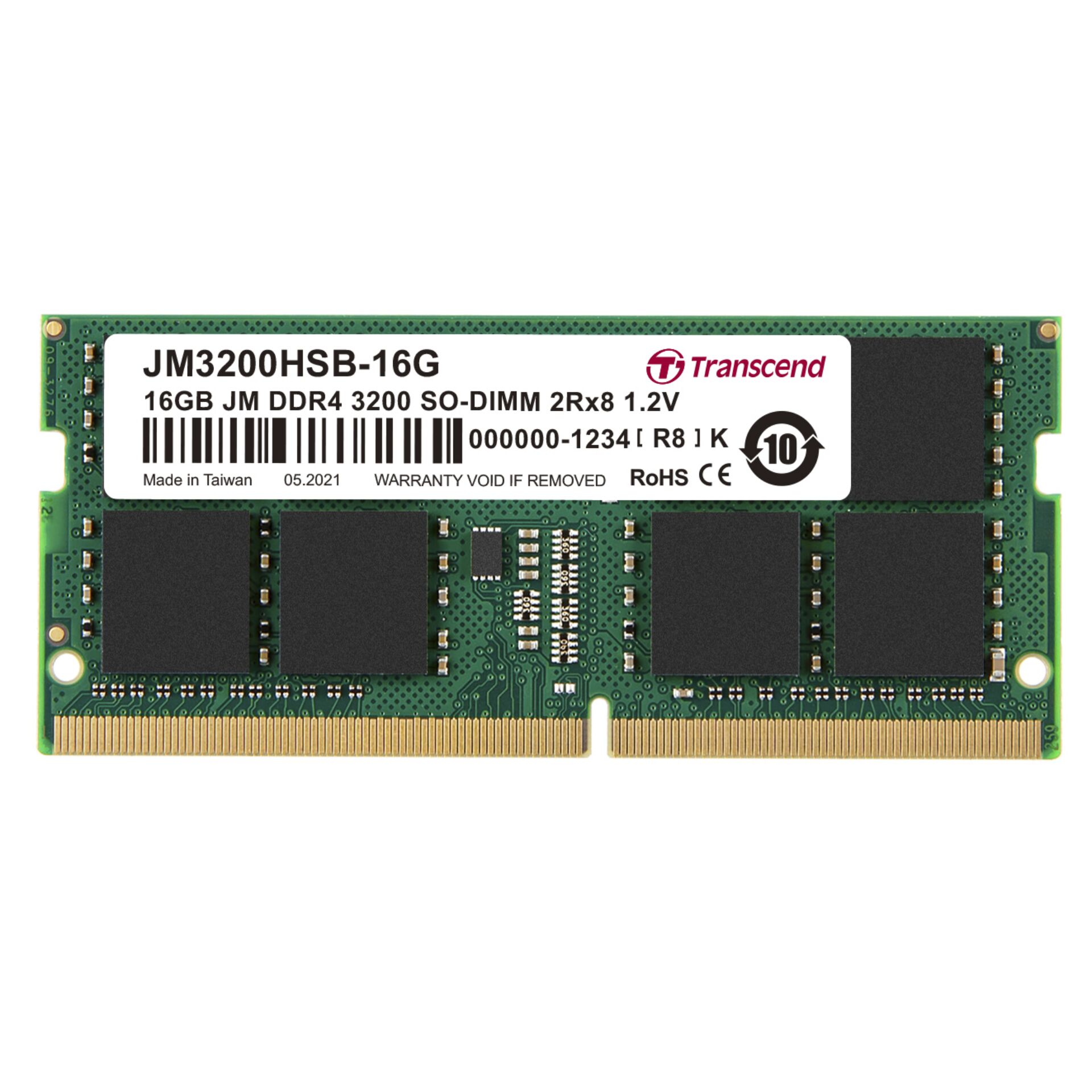 Transcend JetRam 16GB DDR4 3200 MHz SODIMM Laptop Memory Ram