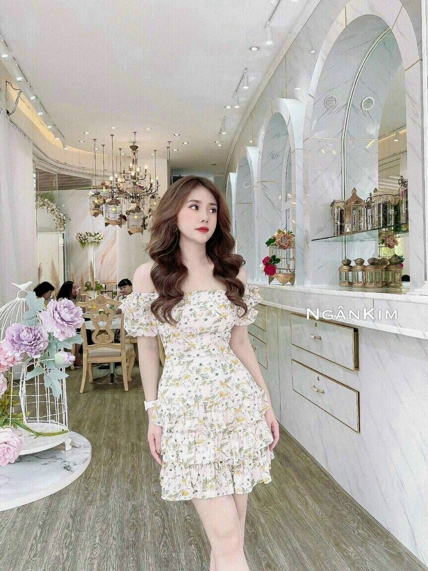[ CHÍNH HÃNG ] Đầm trễ vai siêu xinh- Thời trang hot