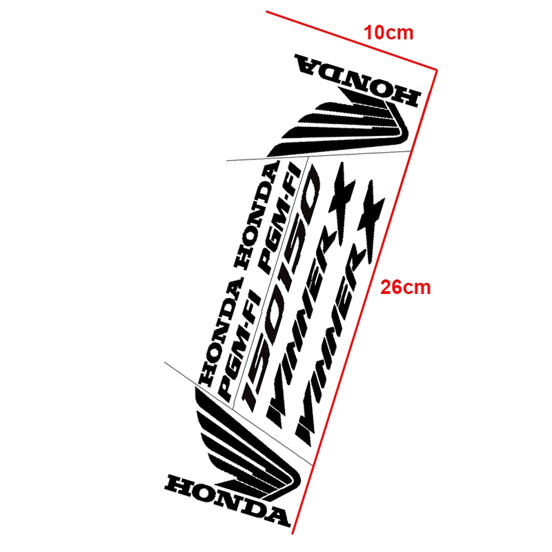 Bộ Tem WinnerX 10 món Phản Quang