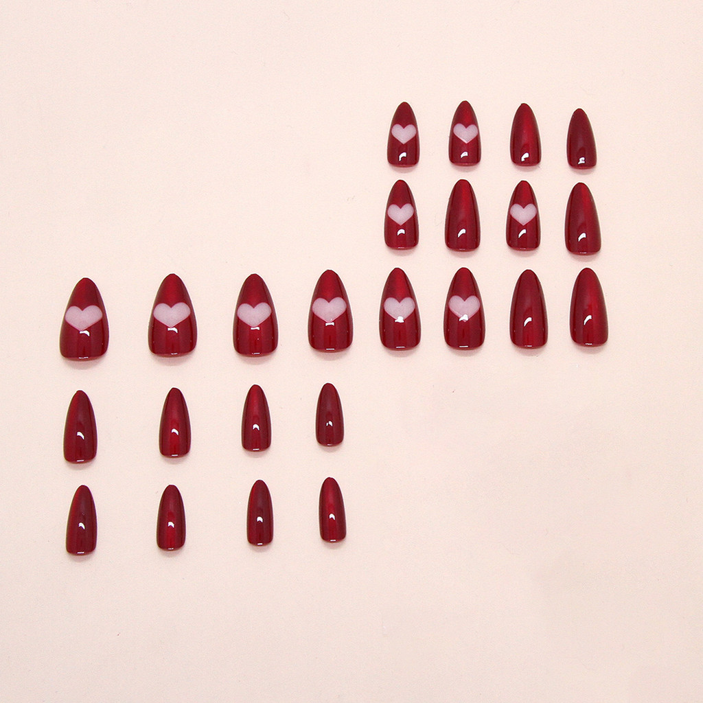 24Pcs%20Long%20Red%20Heart%20Fake%20Nails%20with%20Glue%20DIY%20Art%20Design%20False%20Nails%20Wearable%20Nails%20Stylish%20Pattern%20Artificial%20Nails%20-%20Image%203