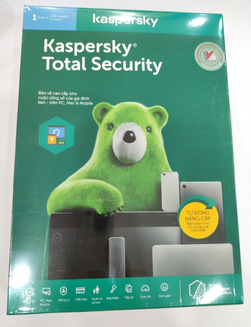 Phần mềm diệt virus Kaspersky Total Security 1PC