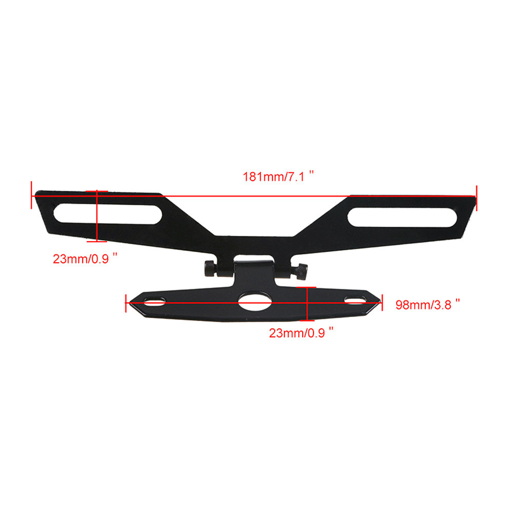 Adjustable Motorcycle Folding License Plate Holder Tail/Rear Light Bracket Mount
