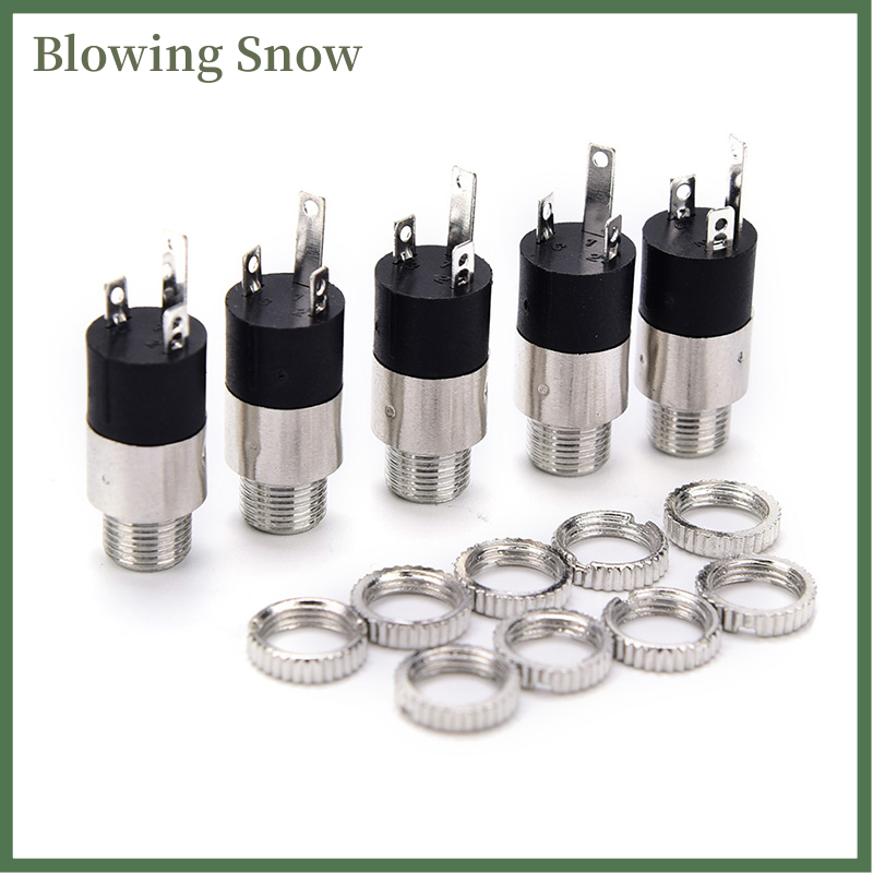 Blowing 5pcs pj392 3.5mm stereo female sockect jack 3.5 audio headphone connector silver