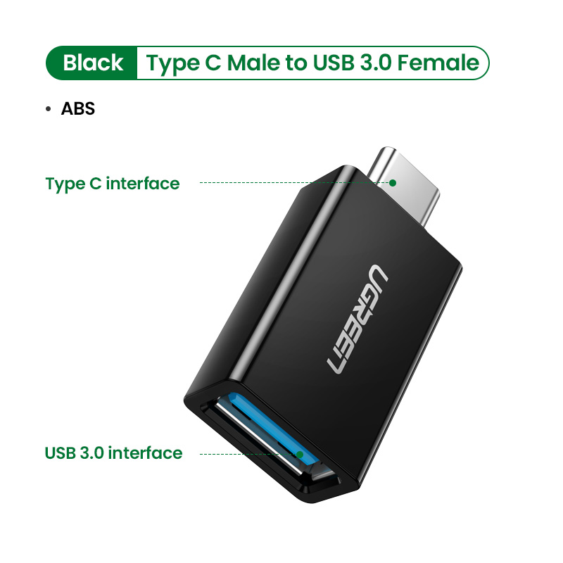 UGREEN USB-C Type C Male to USB 3.0 Female Adapter with OTG Function