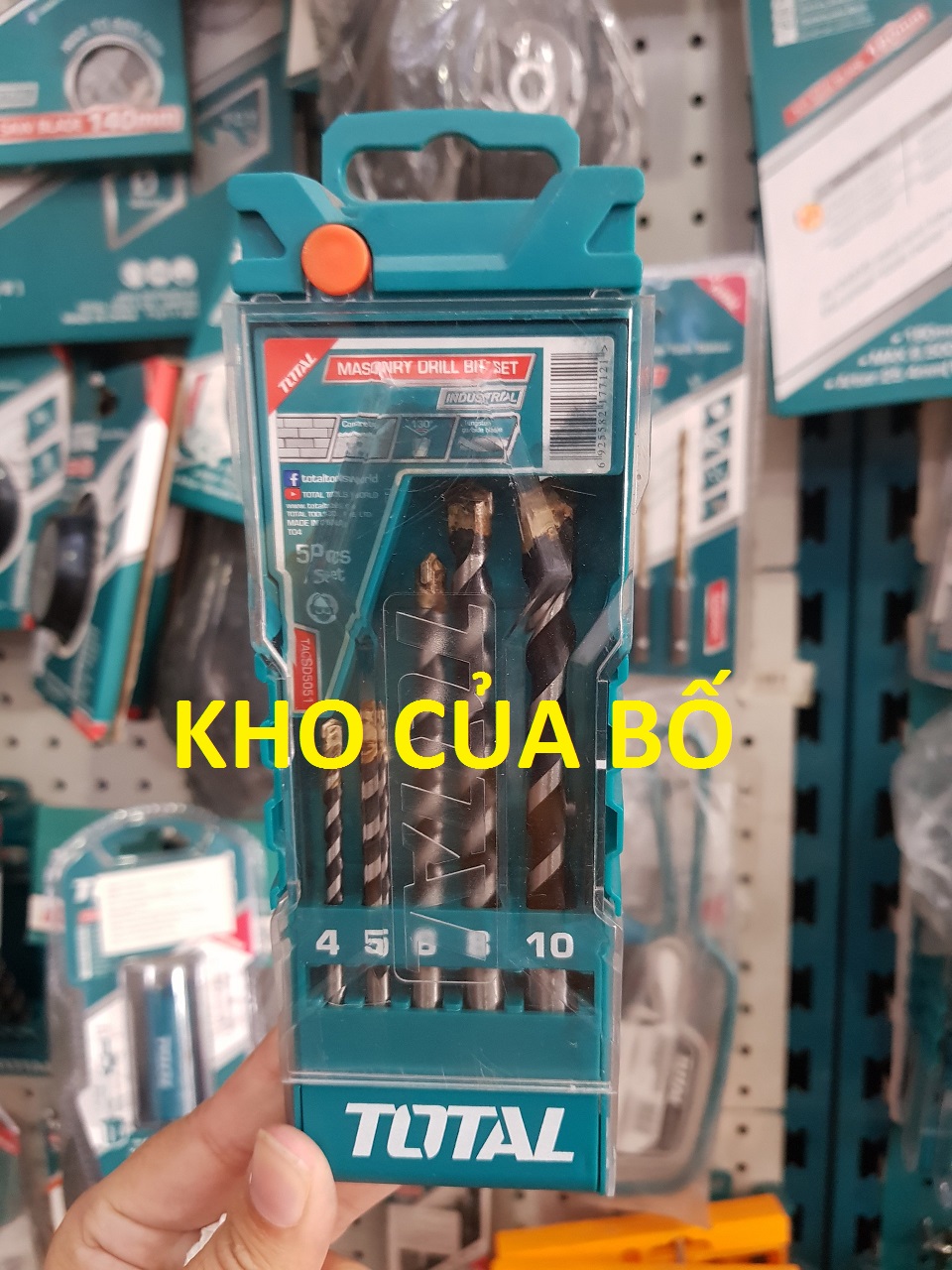 5 cây bộ mũi khoan bê tông đầu gài sds total - tac190501