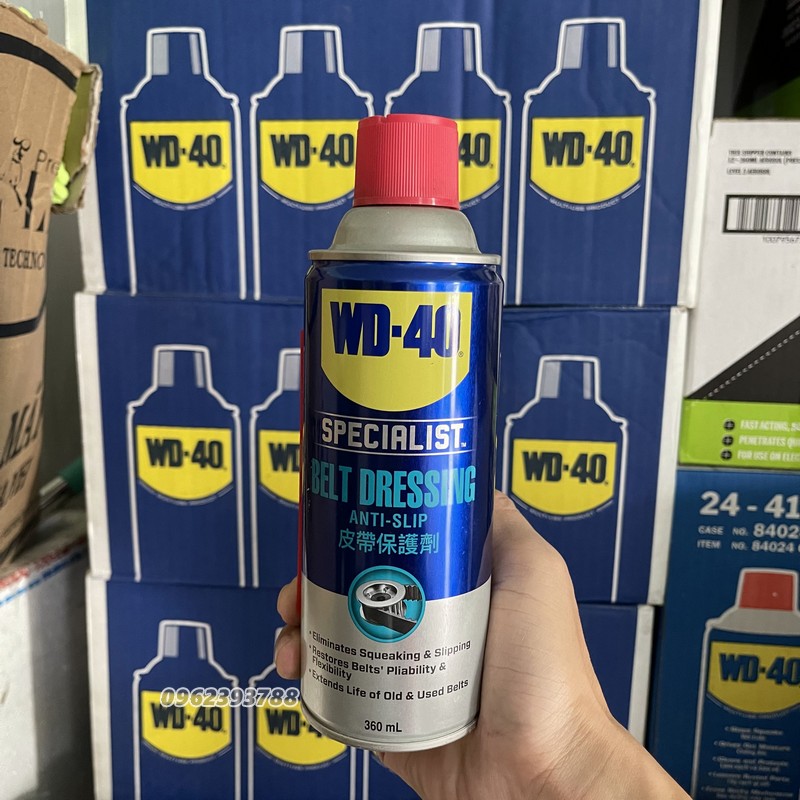 Xịt bảo dưỡng dây Curoa WD40 Belt Dressing 360ml