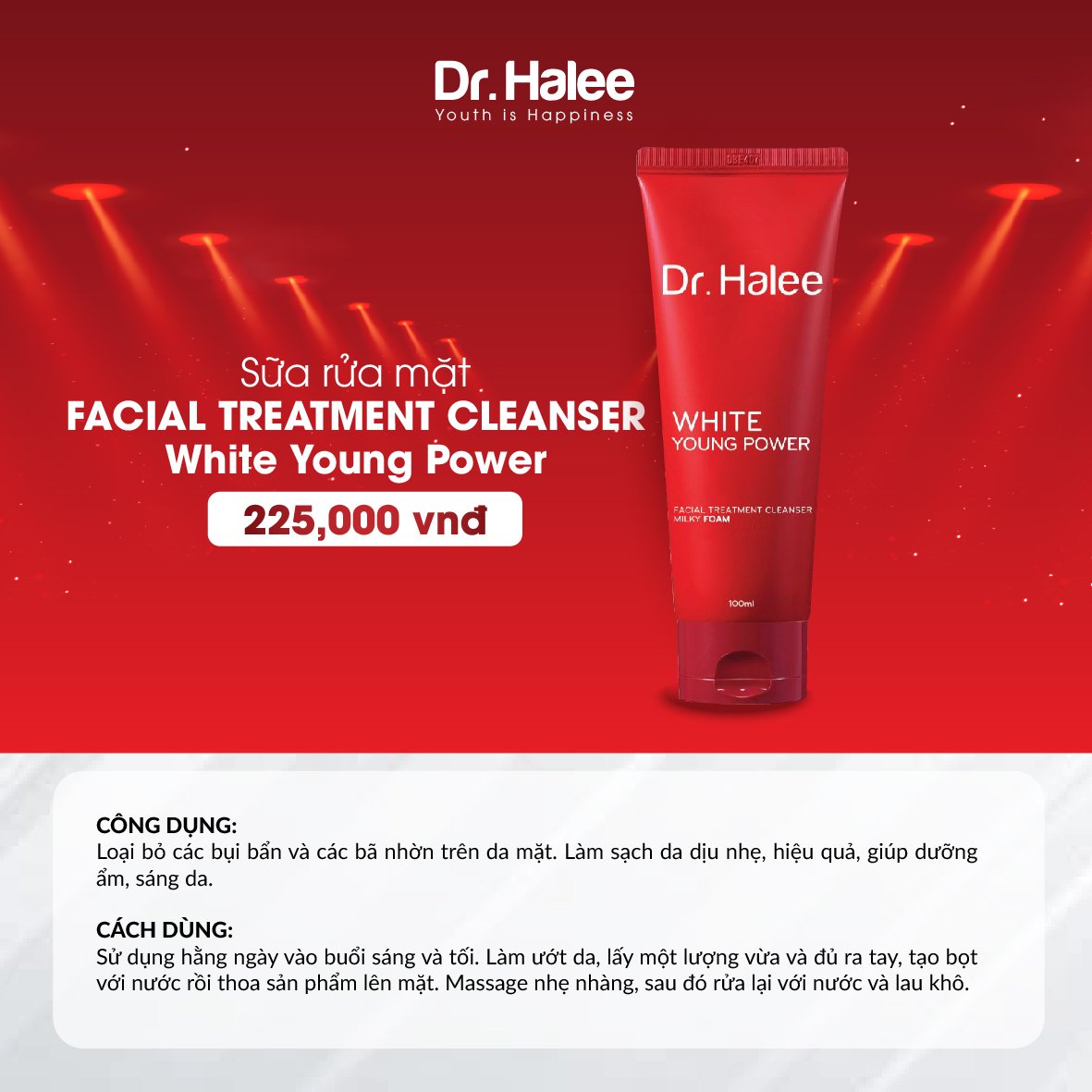 COMBO SỮA RỬA MẶT TẨY TẾ BÀO CHẾT LỰU DR.HALLE