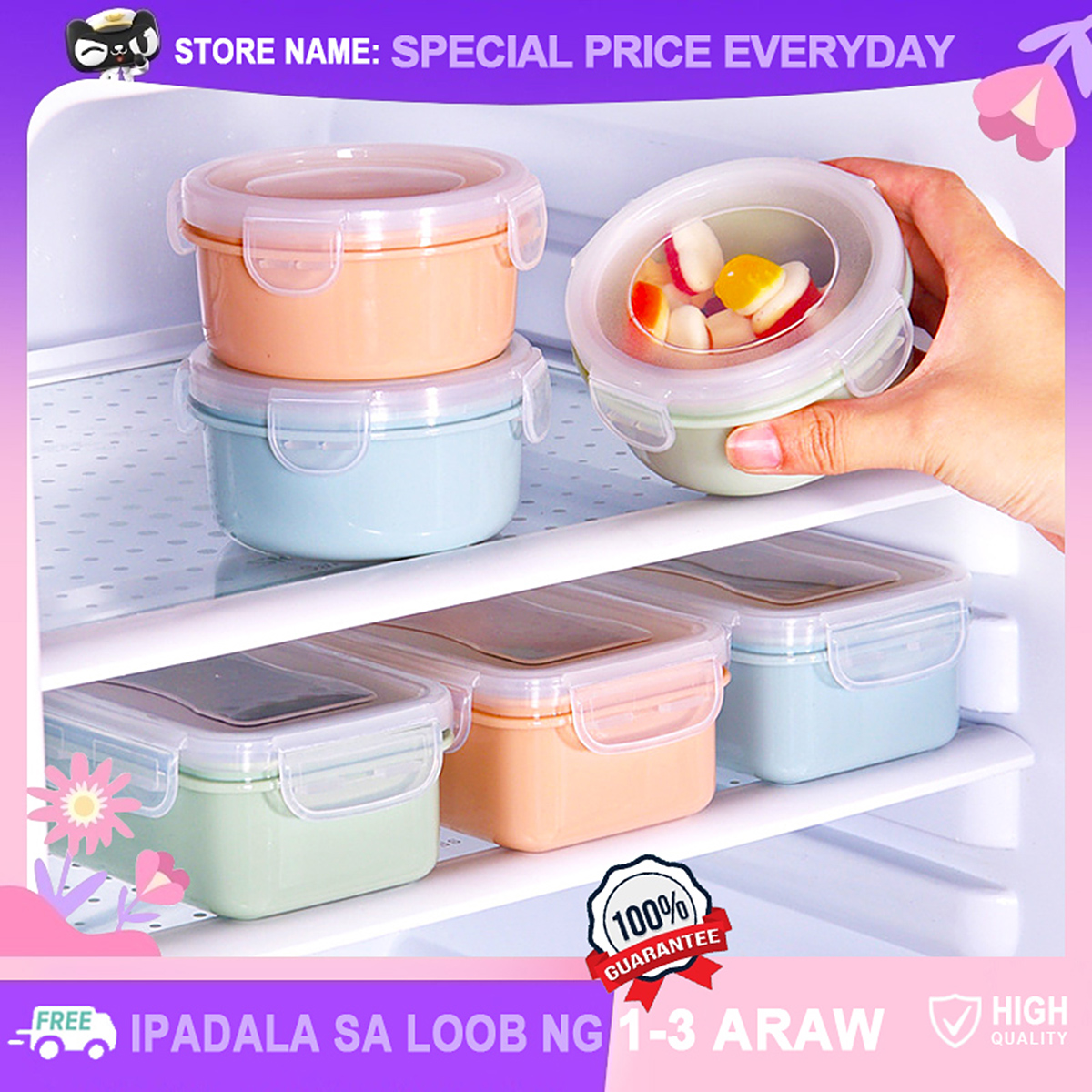 Rainbow Colored 7pcs Food Storage Containers Set With Lids, Large Capacity,  Reusable, Leak-proof, Suitable For Meal Prep, Microwave, Freezer And  Dishwasher Safe