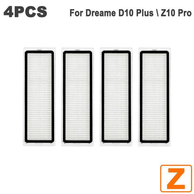 Main Side Brush Hepa Filter Mop Dust bags for Xiaomi Dreame D10plus/Z10pro/L10PLUS/RLS3D Vacuum Cleaner Replacement Accessories| |