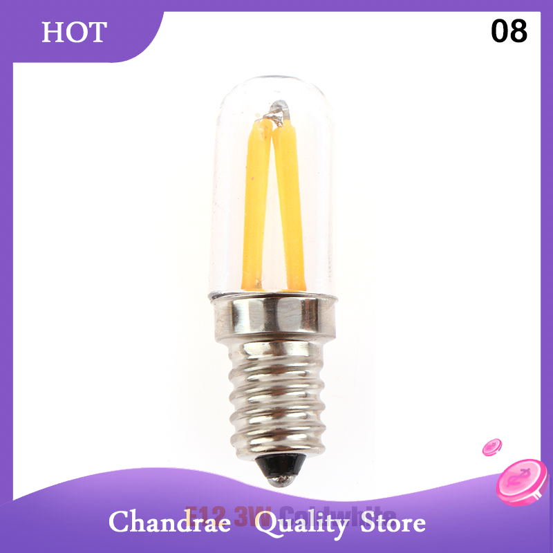 [Chandrae] tủ lạnh phụ kiện 220V Dimmable E12 E14 đui đèn vặn LED aplliance bóng đèn dây tóc 1W 3W tủ lạnh đèn tín hiệu đèn