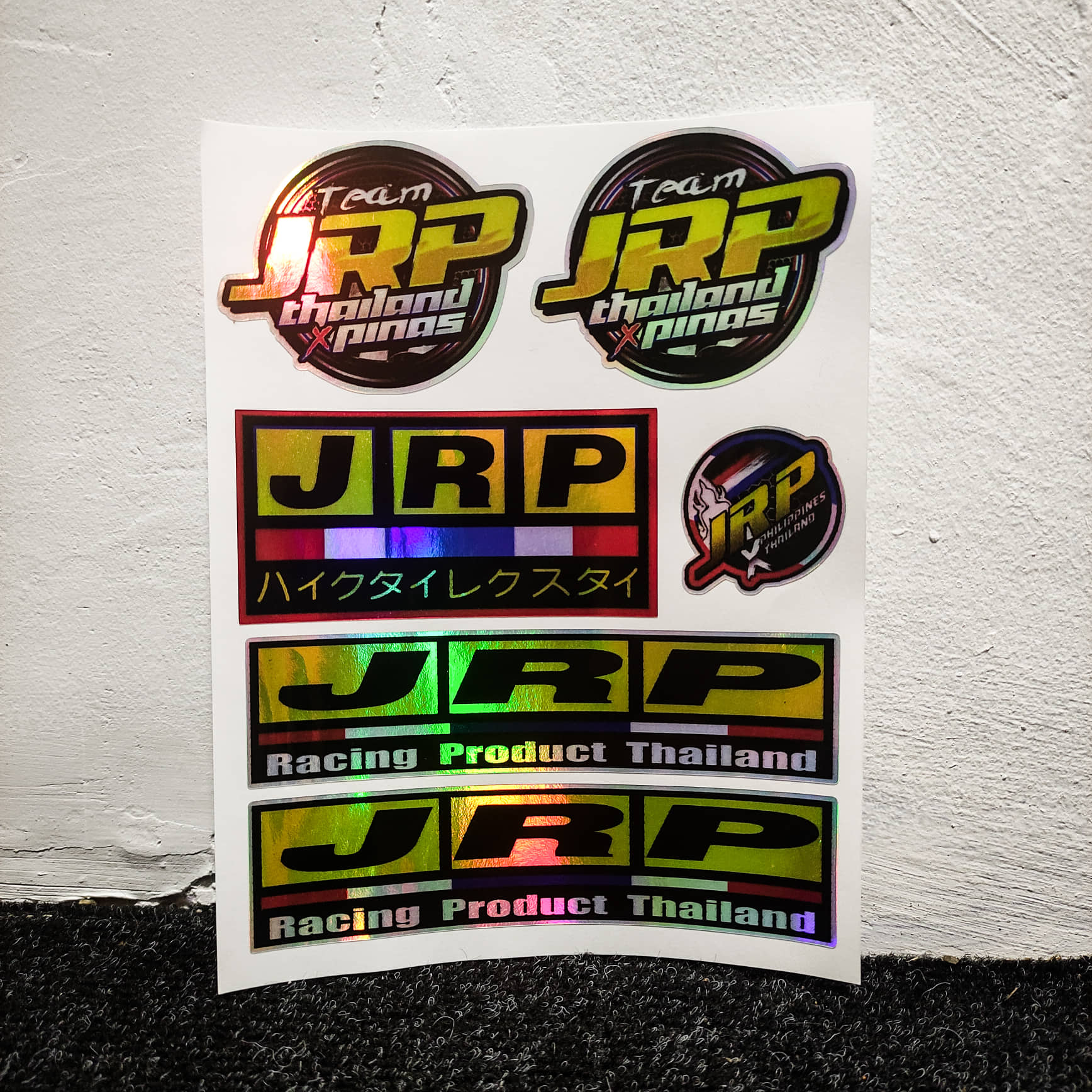 JRP Motorcycle Hologram Sticker Pack Outdoor Laminated Decals Thailand ...