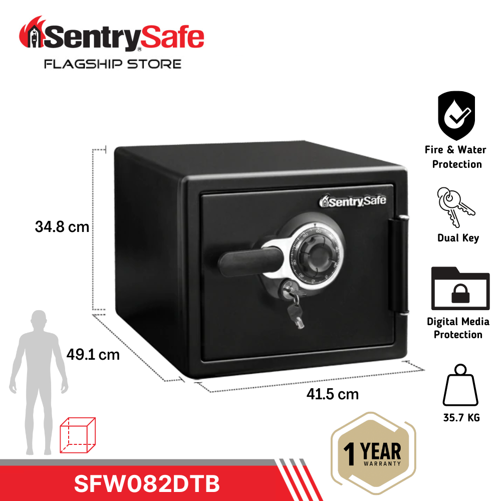 SentrySafe SentrySafe SFW082DTB Combination Fire Security Safe Lazada  Singapore
