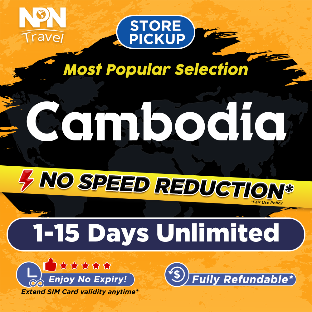 Cambodia SIM Card Ultra 315 Days Daily 500MB3GB Unlimited Data