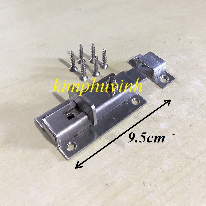 01 cái - chốt bấm inox - chốt cửa bấm inox - chốt bấm lò xo