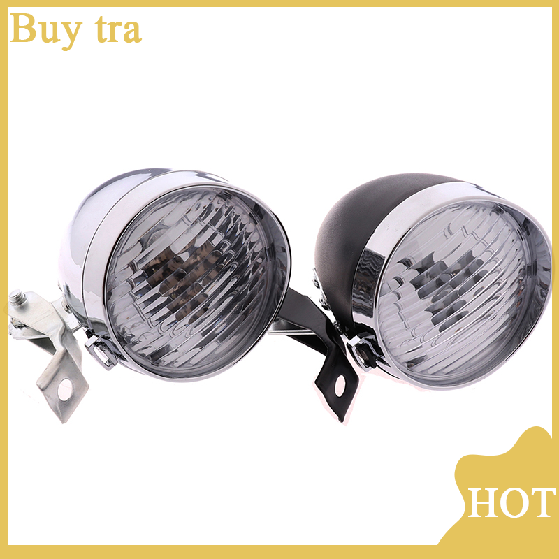 [Buytra] 3 đèn LED phía trước xe đạp cổ điển đèn pha đèn Pin cổ điển