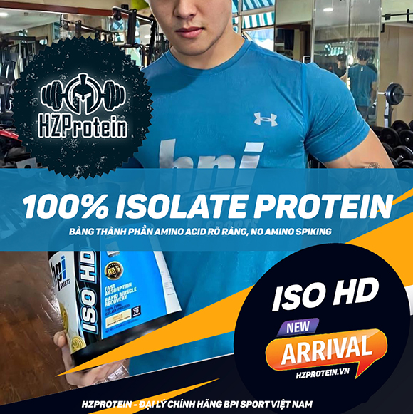 BPI ISO HD ISOLATE WHEY - SỮA BỔ SUNG PROTEIN PHÁT TRIỂN CƠ BẮP (5 LBS)