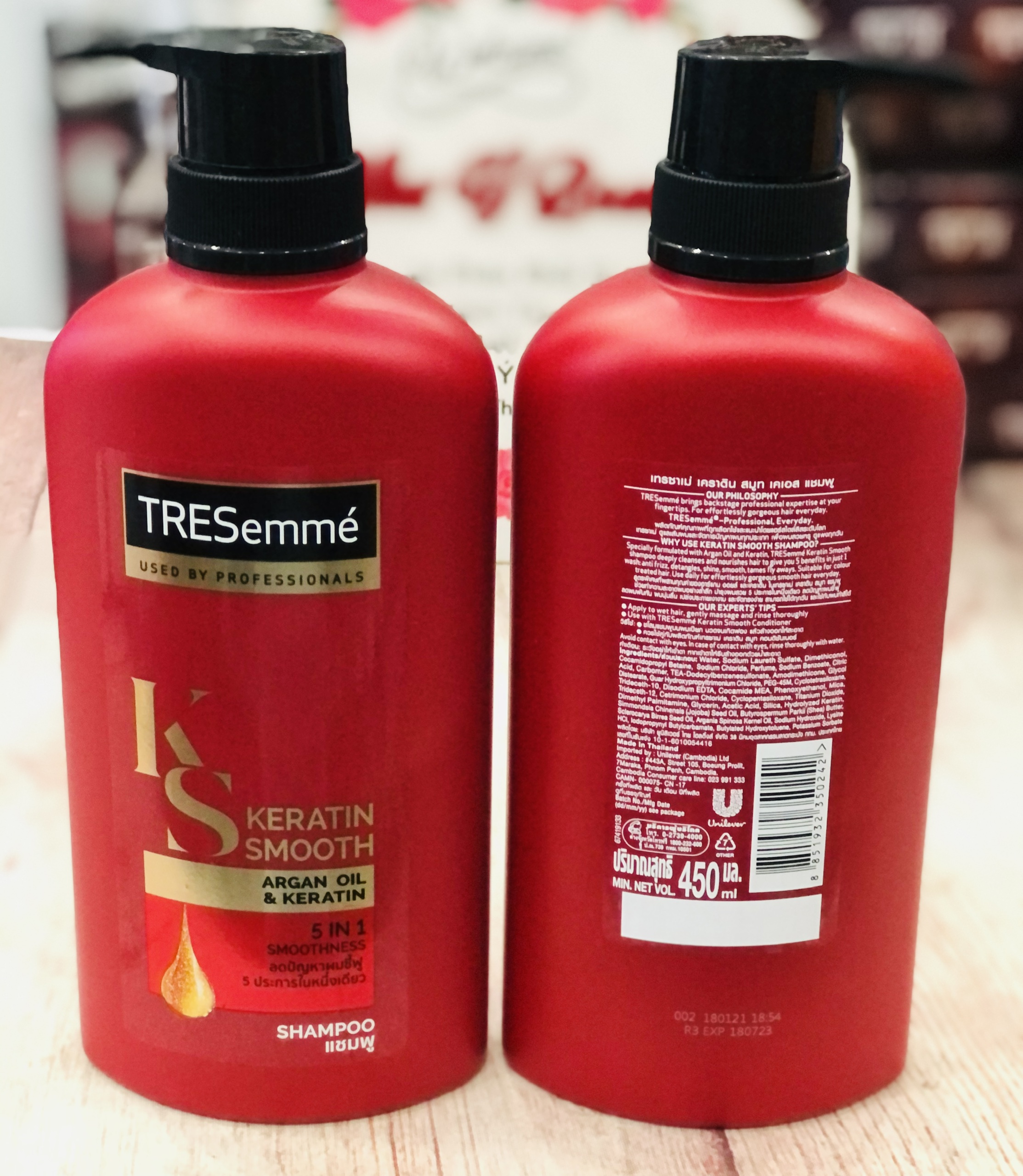 [GIAO HÀNG HỎA TỐC][HCM] Dầu gội Tresemme Thái Lan 450ml màu đỏ Keratin Smooth