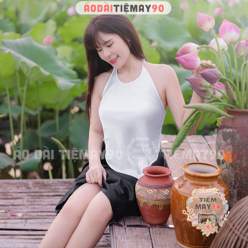 Áo yếm chụp sen các màu Tiệm 90 may sẵn áo yếm mảnh truyền thống kết hợp váy đụp chụp biểu diễn nghệ thuật đẹp AD90177