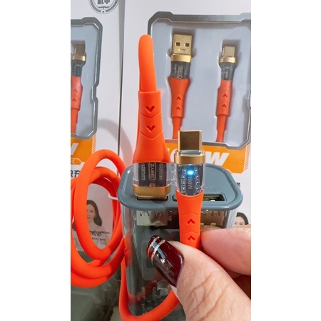 cáp sạc nhanh 100w dây chống rối. siêu bền
