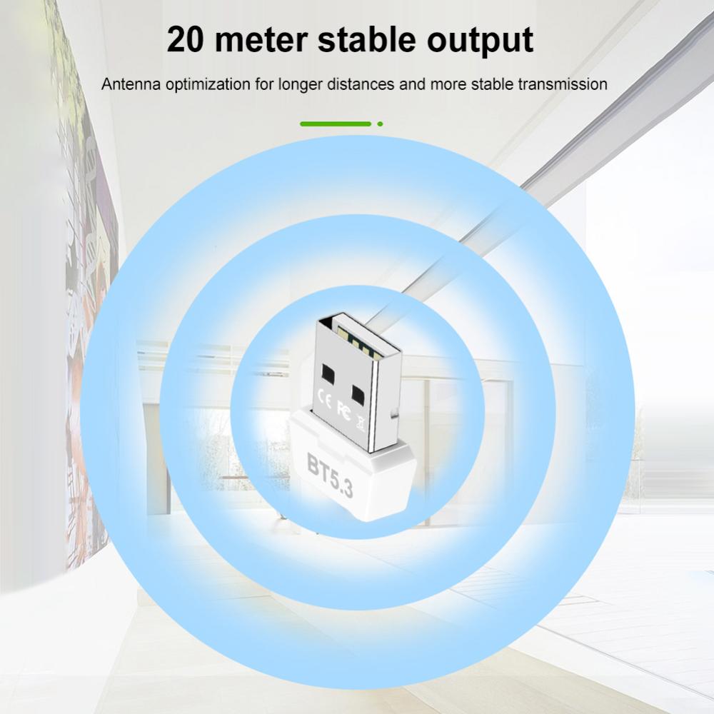 USB Adapter Dongle Portable Music Audio Receiver Transmitter 3Mbps for PC Speaker Mouse Gamepad Bluetooth-Compatible 5.3
