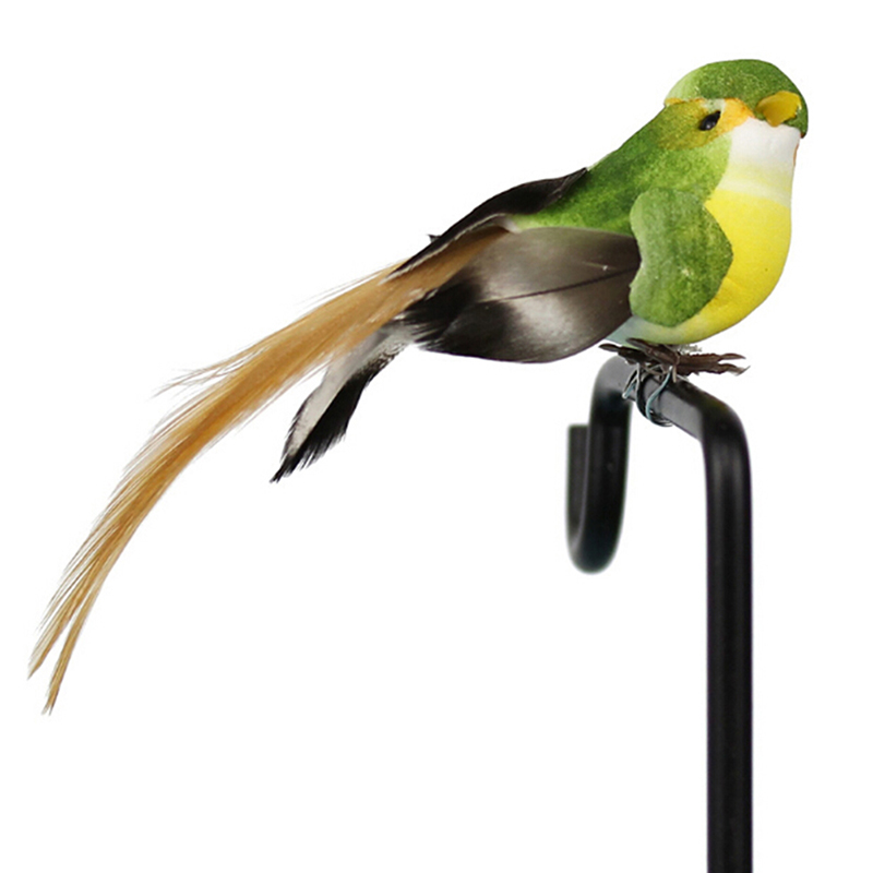 1Pc Mini fake birds artificial foam feathers mini birds home party wedding decor QINGHE. 