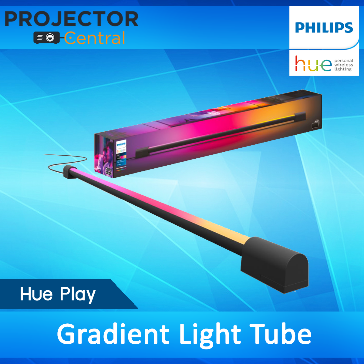 Philips Hue Play Gradient Light Tube, Compact, Black, Surround Lighting (Sync with TV, Music and Gaming), Hue Hub ＆ Hue Sync Box Required - 2