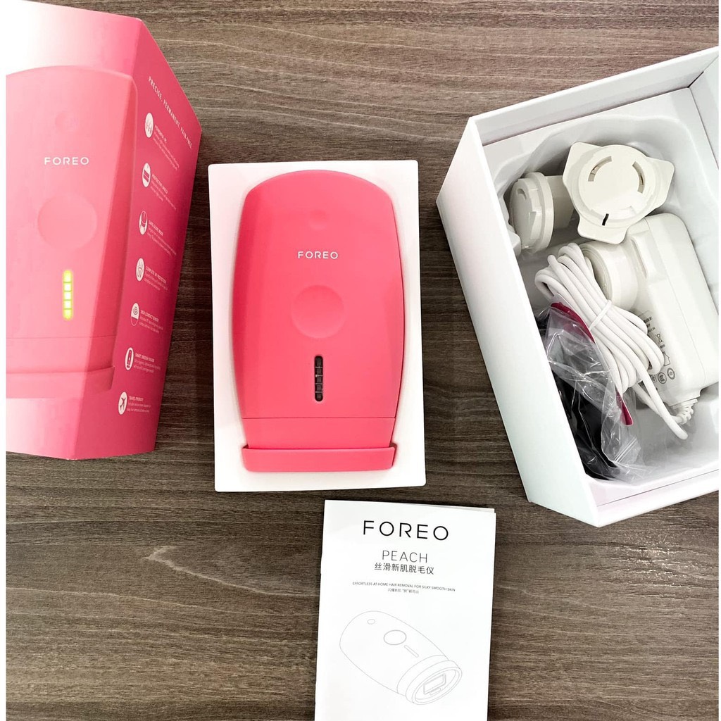 [GIẢM 5% ĐƠN 129K]Máy triệt lông Foreo Peach Ver 2 [Đủ bill để đăng ký bảo hành]