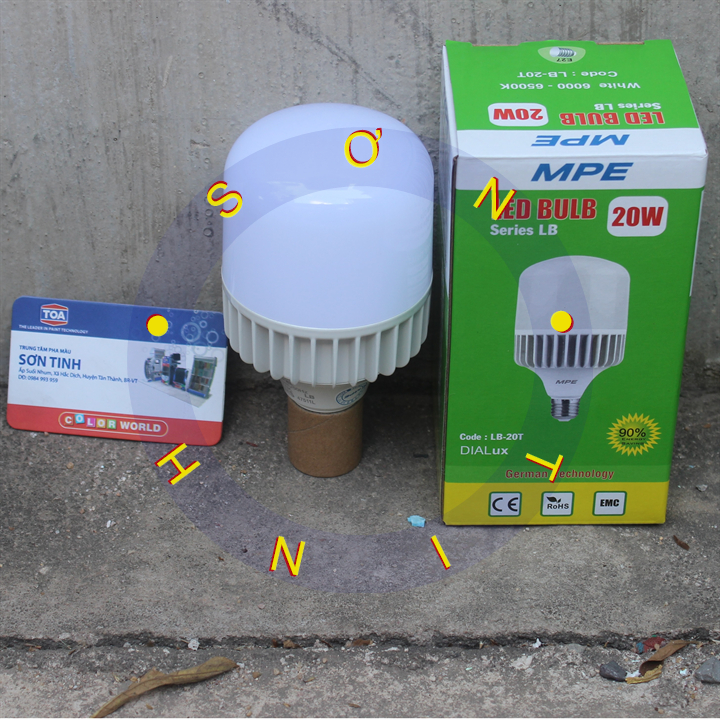 Bóng led bulb 12w 20w 30w 40w 50we27 lb lba mpe thân nhôm