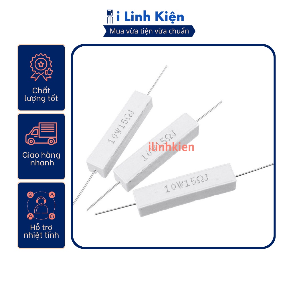 Điện trở sứ 5W 1R 5% chất lượng tốt