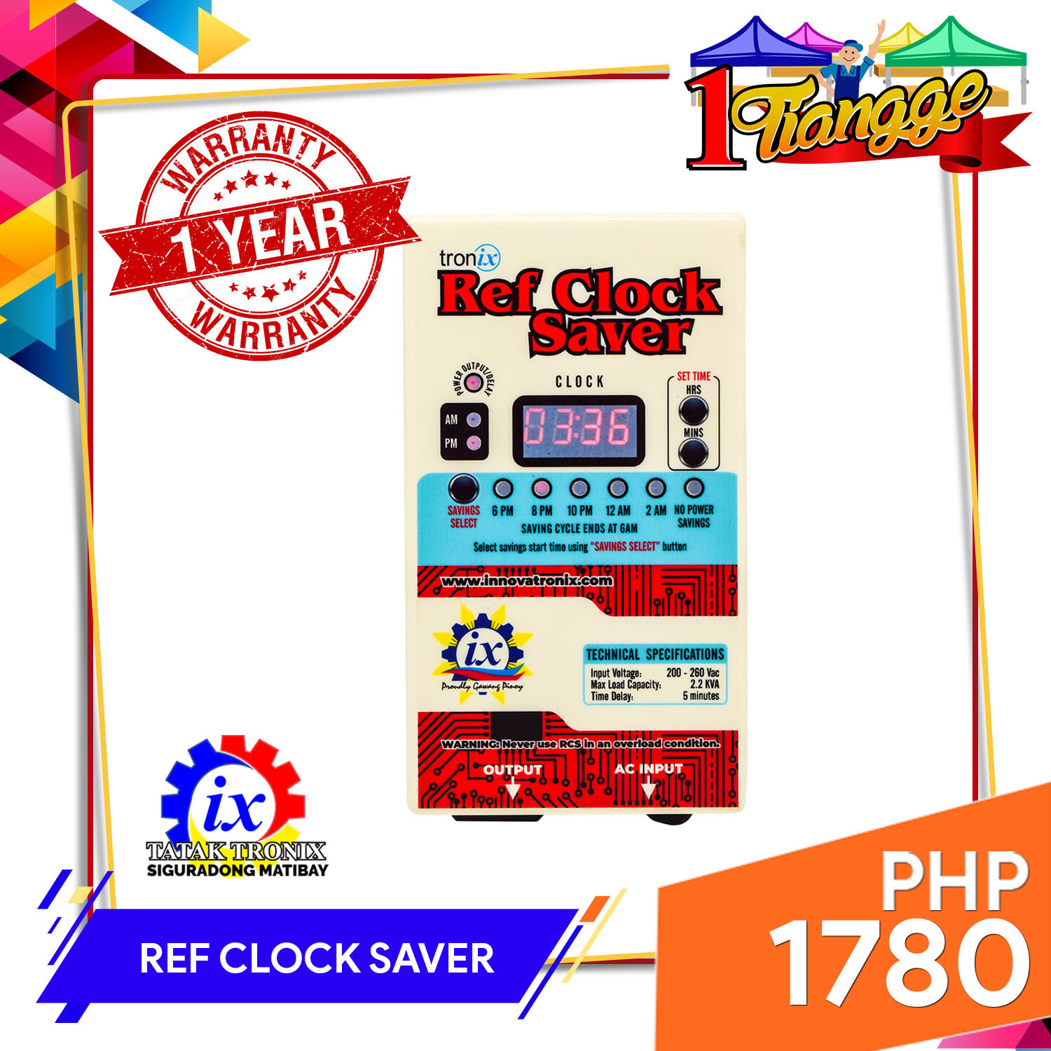 1Tiangge Ref Clock Saver / RCS Energy Saver for Refrigerators Accessory