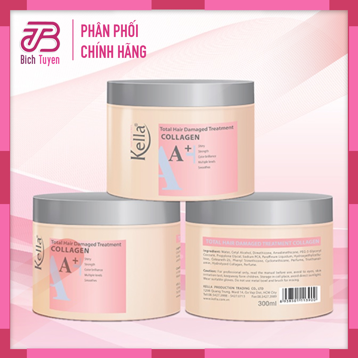 Ủ tóc hấp dầu kella collagen a+ 300ml