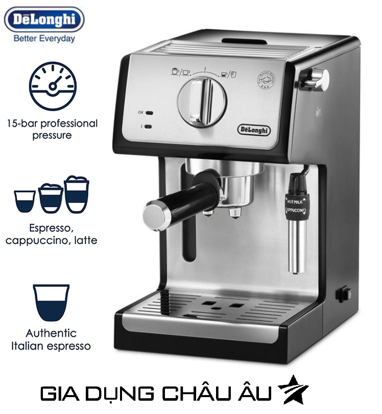 Máy pha cà phê Delonghi ECP35.31 - Bảo hành chính hãng 12 tháng