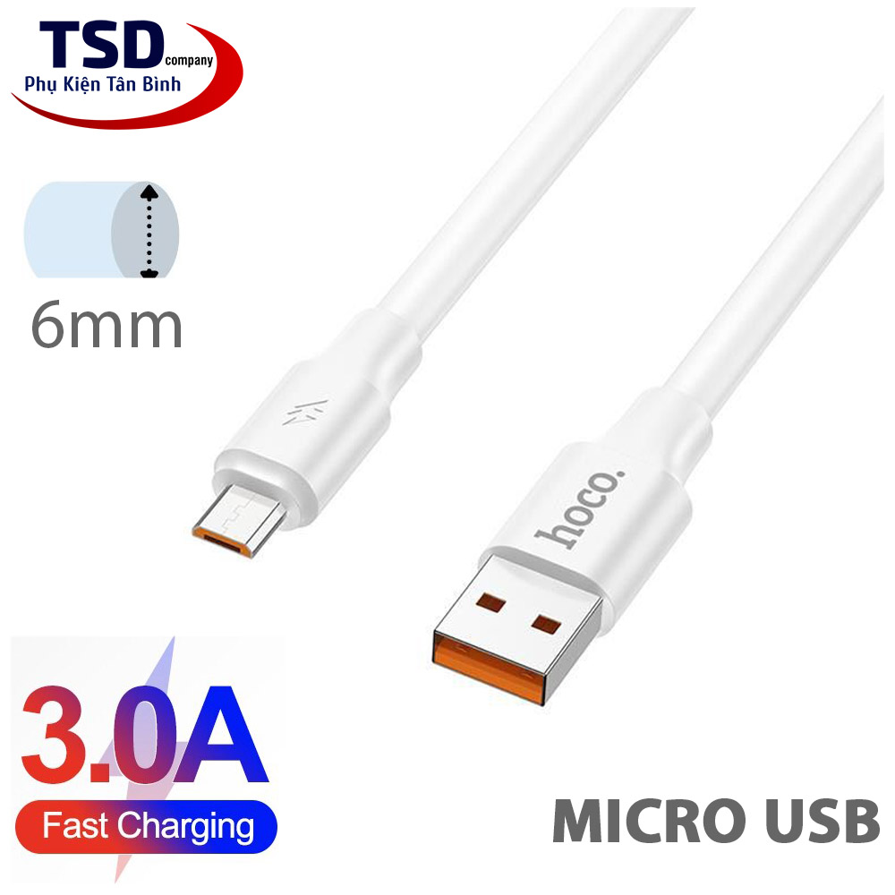 Cáp Sạc Nhanh Cổng Micro USB Hoco DU17 Chính Hãng Dài 1 Mét