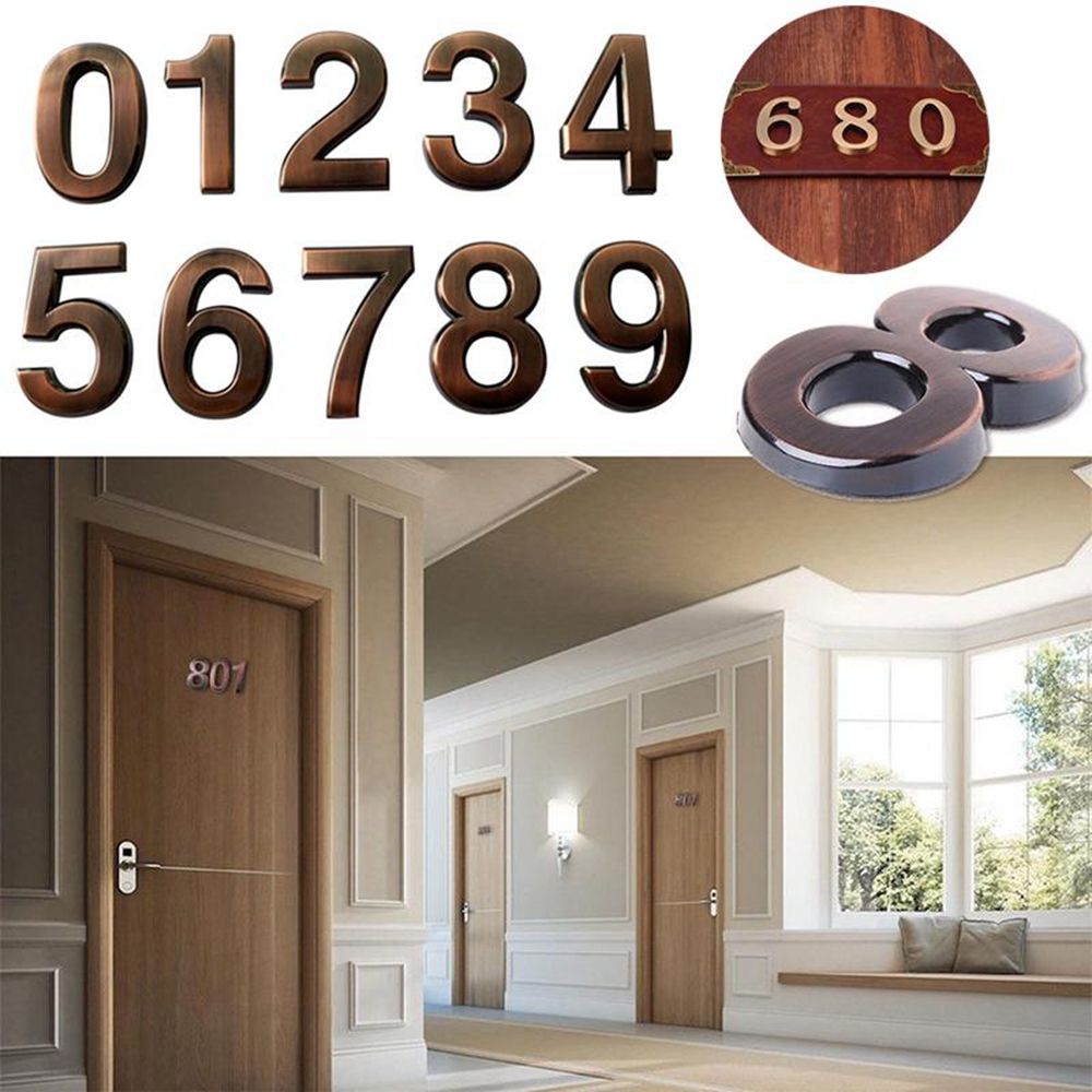 Room Number Sticker Design Floor Adhesive Plaque Wall Decor Compartment House Hotel Number Sticker ...