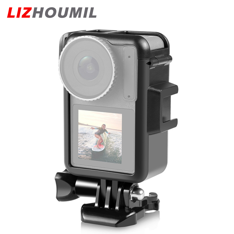 LIZHOUMIL Camera Frame Cage Action Camera Mount Housing Case Shell With Adapters Compatible For DJI Osmo Action 3 4