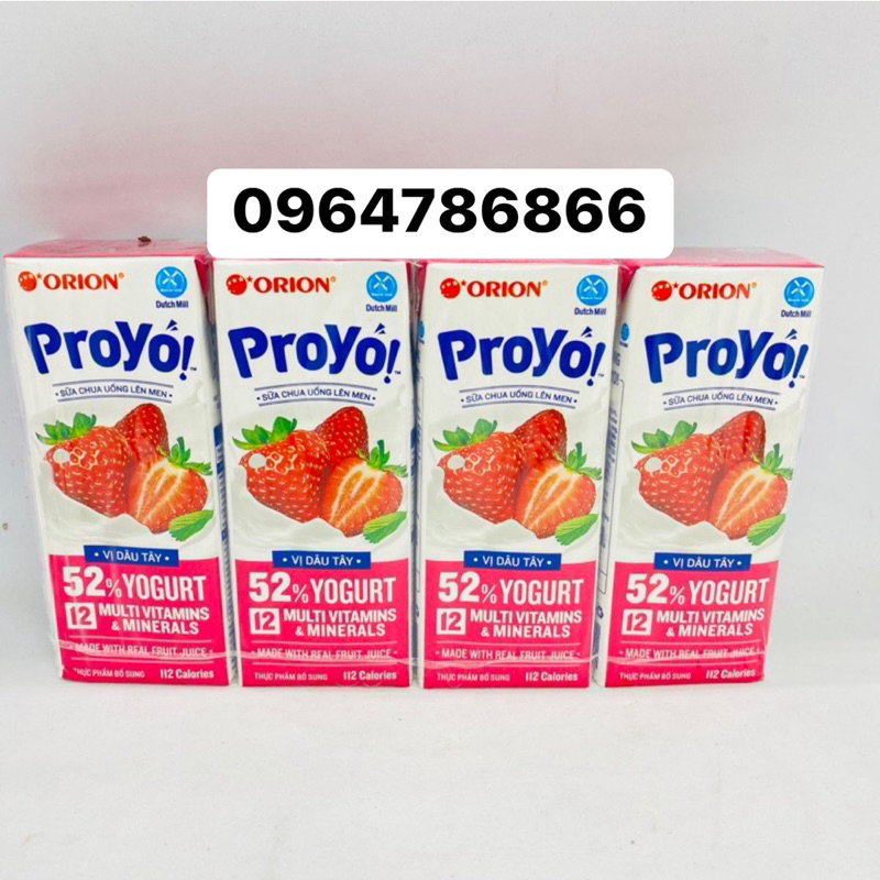 (Chính Hãng)Lốc 4 hộp Sữa ORION Proyo x 180ml