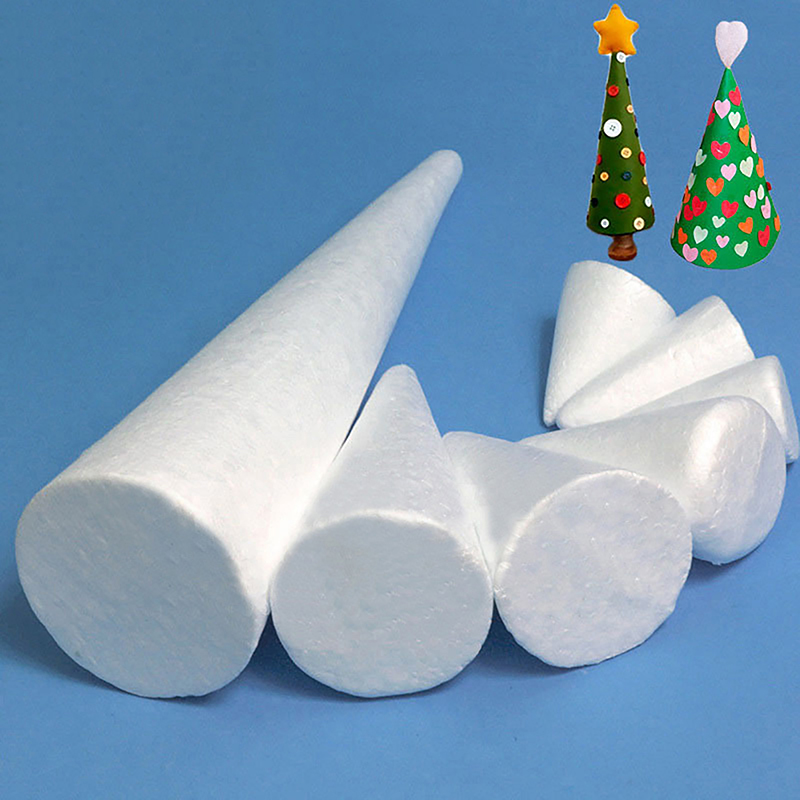 Christmas Tree Polystyrene Foam Tip Cone Craft DIY Materials Handmade ...
