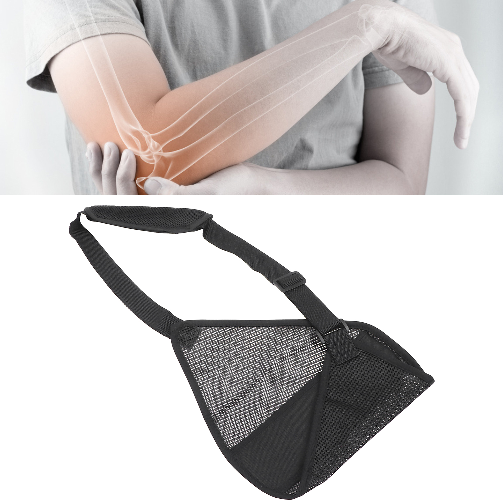 [Tự hỏi] ĐAI treo tay thoáng khí dụng cụ cố định vai rotator có thể điều chỉnh băng hỗ trợ khuỷu tay dây đeo cú đúp