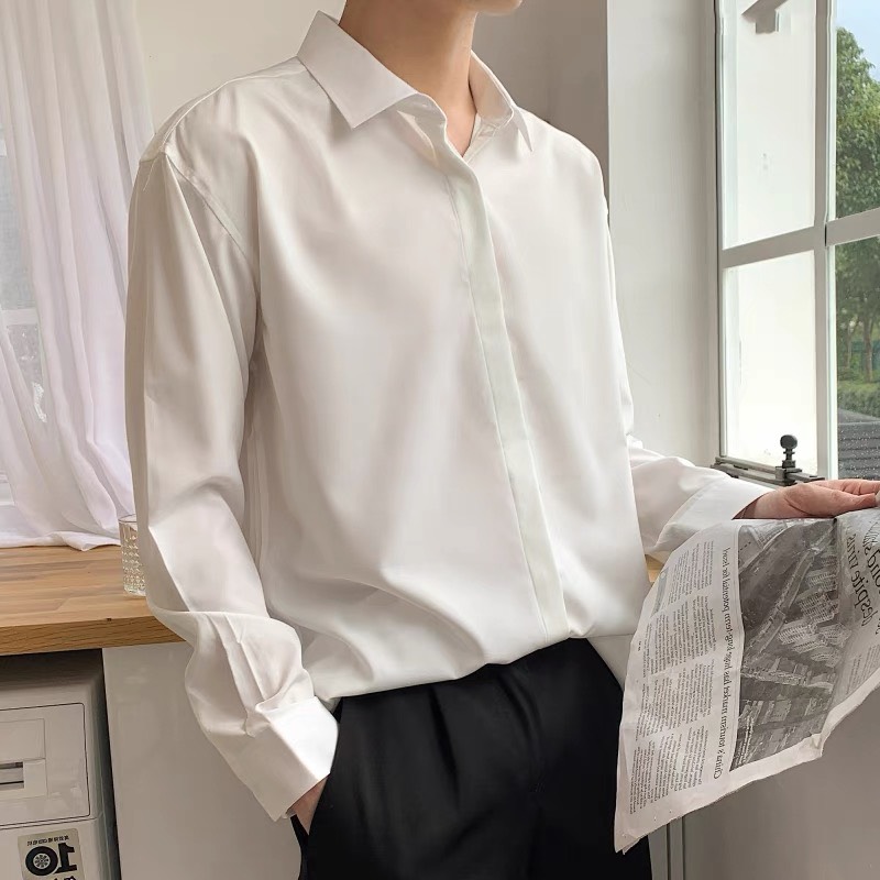 Sơ mi nam nữ Unisex dài tay mã số 26 Áo sơ mi nam tay dài công sở học sinh mẫu mới phong cách Hàn Quốc cực hot trend SƠ MI TRƠN xu hương yêu thích