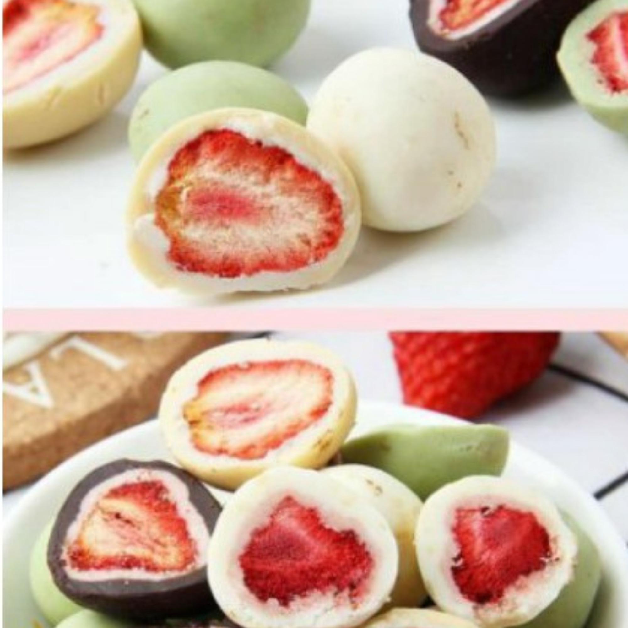 KẸO SOCOLA BỌC DÂU TÂY SẤY 🍓🍓
