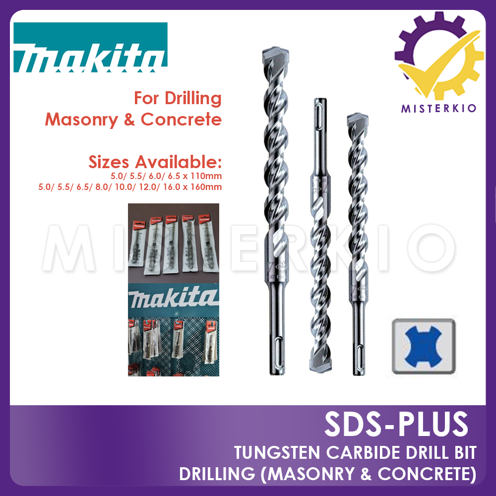 Makita Drill Bit, SDS Plus Concrete Masonry Drill Bit 5.0-6.5 x 110mm ...